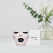 ☐ Fotografe-Haarstylist-Model Moderne headeigensch Visitekaartje (Staand voorkant)