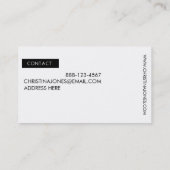 ☐ Fotografe-Haarstylist-Model Moderne headeigensch Visitekaartje (Achterkant)