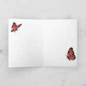 Fotografe meid met Butterflies Kaart (Binnen)