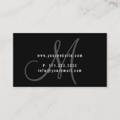 Fotografe minimalistische legante scriptfotografie visitekaartje (Achterkant)