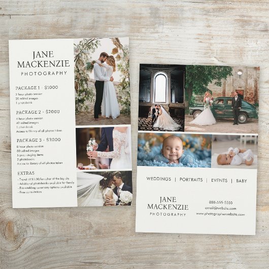 fotografe | Prijslijstservices | Enkele kaart