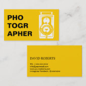 Fotografe Typografie camera Fotografie Visitekaartje (Voorkant / Achterkant)