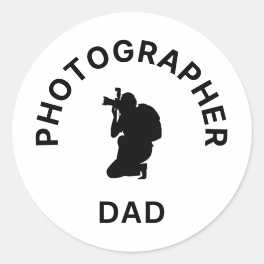 Fotografe vader ronde sticker (Voorkant)