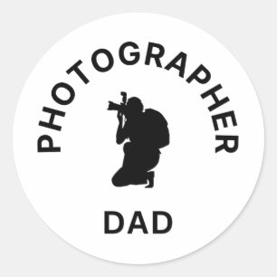 Fotografe vader ronde sticker
