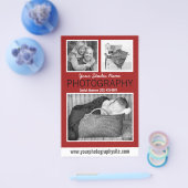 Fotografe zakelijke handleiding met drie foto's flyer (Enkel)