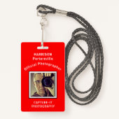 Fotografen Fotobedrijf Sjabloon-ID Badge (Voorkant met draagriem)
