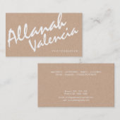 Fotografen Naam Typografische Visitekaartjes (Voorkant / Achterkant)