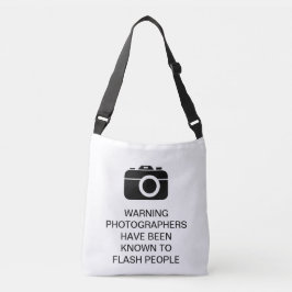 Fotografen Waarschuwing Flash Mensen Grappig Shirt Crossbody Tas