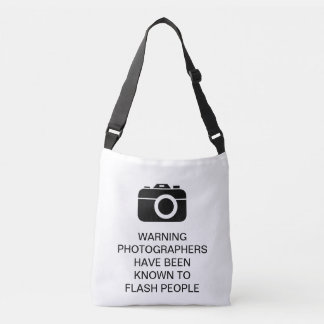 Fotografen Waarschuwing Flash Mensen Grappig Shirt Crossbody Tas