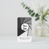 Fotografen zwart-wit DSLR Camera lenzen Visitekaartje (Staand voorkant)