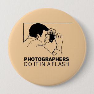 FOTOGRAFERS DOEN HET IN EEN FLASH RONDE BUTTON 4,0 CM