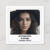 Fotografie Aangepaste QR Vierkante Visitekaartje (Voorkant)