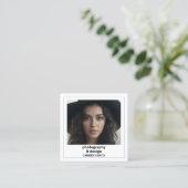 Fotografie Aangepaste QR Vierkante Visitekaartje (Staand voorkant)