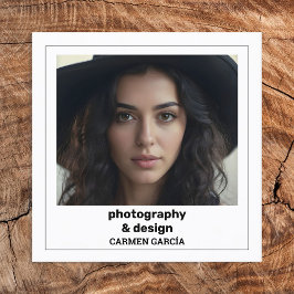 Fotografie Aangepaste QR Vierkante Visitekaartje