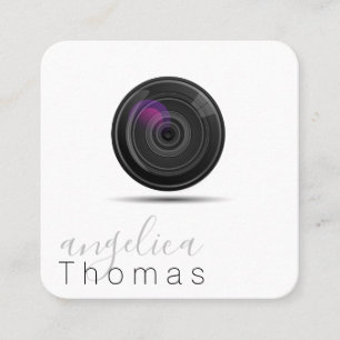 Fotografie Artiest Ontwerper Cameralens Vierkante Visitekaartje