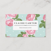 Fotografie Bloemen Rozen en Stippen Visitekaartje (Voorkant)