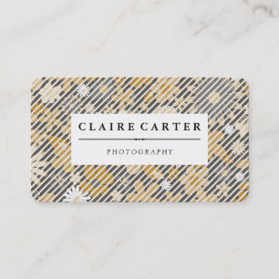 Fotografie Bloemendecor met diagonale strepen Visitekaartje