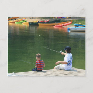 Fotografie-Briefkaart "Gevist bij het meer" Briefkaart