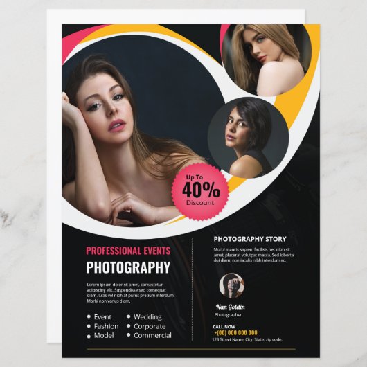 Fotografie brochure Sjabloon (Voorkant / Achterkant)