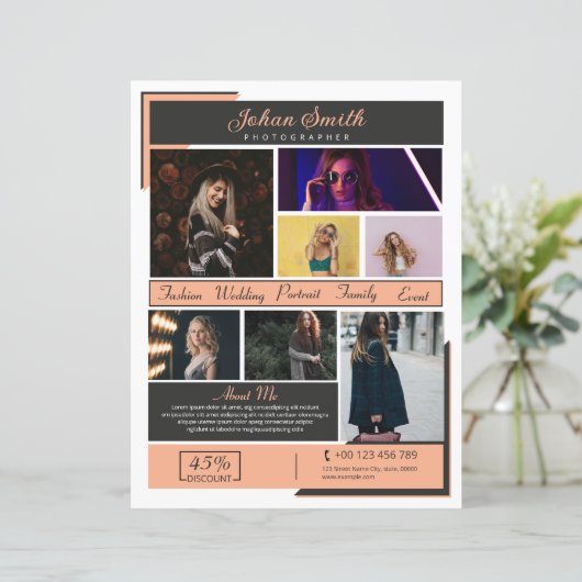 Fotografie brochure Sjabloon (Staand voorkant)