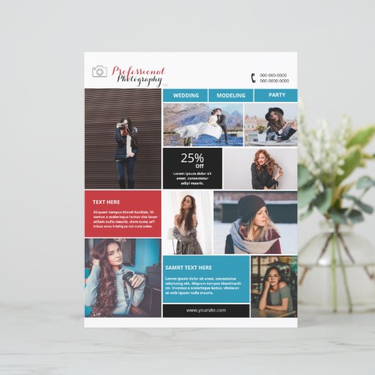 Fotografie brochure Sjabloon (Staand voorkant)