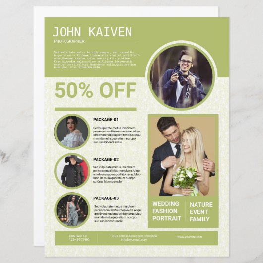 Fotografie brochure Sjabloon (Voorkant / Achterkant)