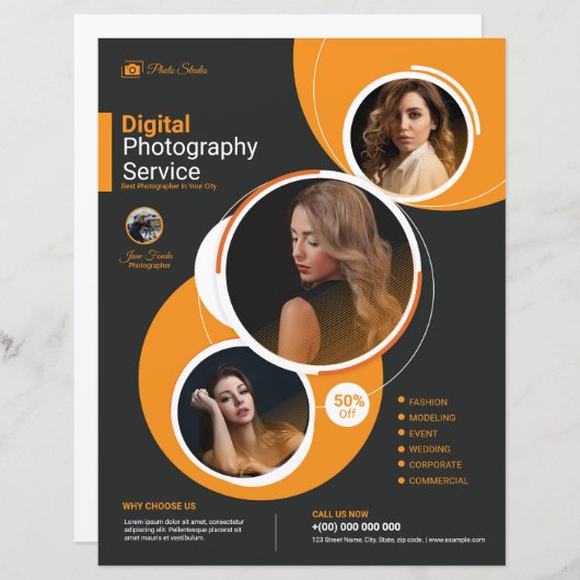 Fotografie brochure Sjabloon (Voorkant / Achterkant)