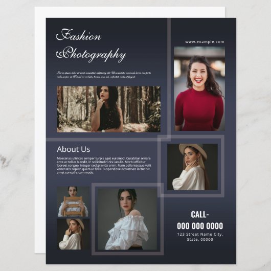 Fotografie brochure Sjabloon (Voorkant / Achterkant)