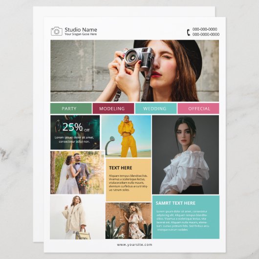 Fotografie brochure Sjabloon (Voorkant / Achterkant)