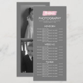 Fotografie Business Gold Logo Brush Stroke roze  Menu (Voorkant / Achterkant)