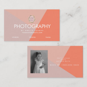 Fotografie Business Three Tone Blush Colorblock Visitekaartje