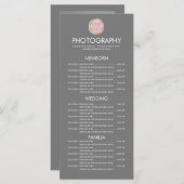 Fotografie Business Uw grijs menu Logo (Voorkant / Achterkant)