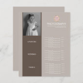 Fotografie Business Uw Logo menu (Voorkant / Achterkant)