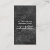 Fotografie Camera Gold Floral Visitekaartje (Achterkant)