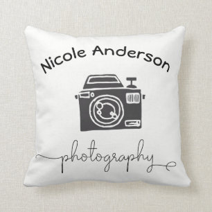 Fotografie Camera Modern Minimaal Logo Grafisch Kussen