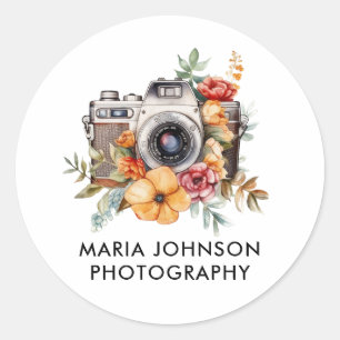 Fotografie Cameraloogstickers Ronde Sticker