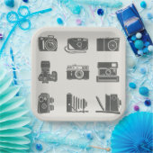  fotografie camera's papieren bordje (Feest)