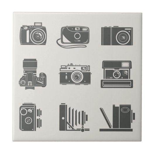 fotografie camera's tegeltje (Voorkant)