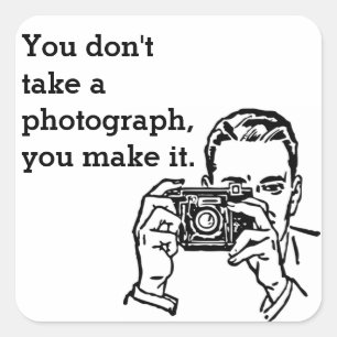 Fotografie citaat vierkante sticker