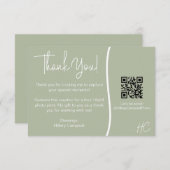 Fotografie Client Dank u Fotovoucher QR-code Bedankkaart (Voorkant / Achterkant)