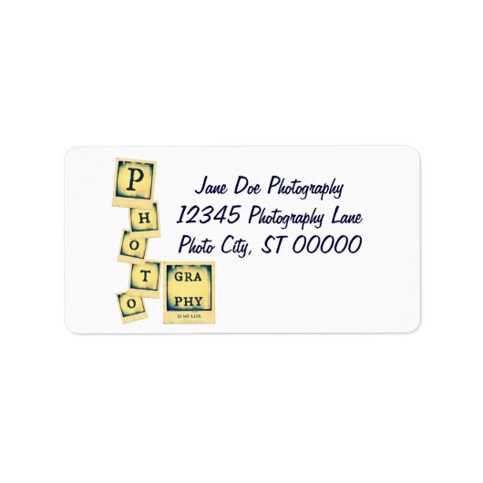 Fotografie Collage Etiket (Voorkant)