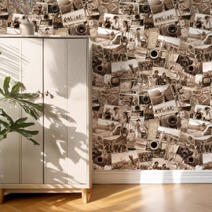  Fotografie Collage Sepia ID1066 Behang