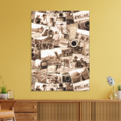  Fotografie Collage Sepia ID1066 Canvas Afdruk (Insitu (Woonkamer))