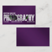 Fotografie Cutout - Paars Visitekaartje (Voorkant / Achterkant)