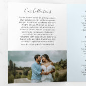 Fotografie Elegant Pastel Blue-drievoudig brochure Drieluik Kaart (Binnenzijde eerst)