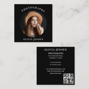Fotografie Elegant Professional Calligrafie Vierkante Visitekaartje