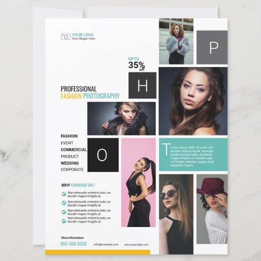 Fotografie Flyer Sjabloon (Voorkant)