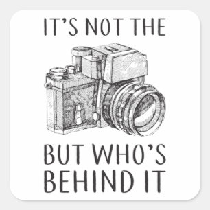 Fotografie Fotograaf Camera Grappig geschenk idee Vierkante Sticker