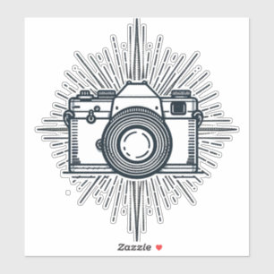 Fotografie Fotograaf Camera Minimal Vintage Sticker