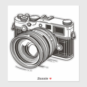 Fotografie Fotograaf Zwart DSLR Camera Sticker